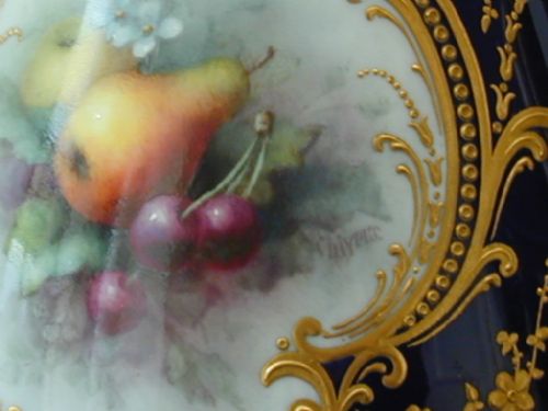 ROYAL WORCESTER PAIR OF VASES SIGNED CHIVERS - ADDITIONAL PHOTO 3