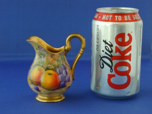 ROYAL WORCESTER FRUIT PAINTED CREAM JUG - ADDITIONAL PHOTO 2