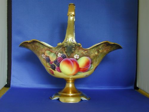 ROYAL WORCESTER FRUIT DECORATED BASKET - ADDITIONAL PHOTO 1