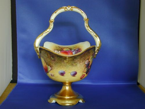 ROYAL WORCESTER FRUIT DECORATED BASKET - ADDITIONAL PHOTO 3