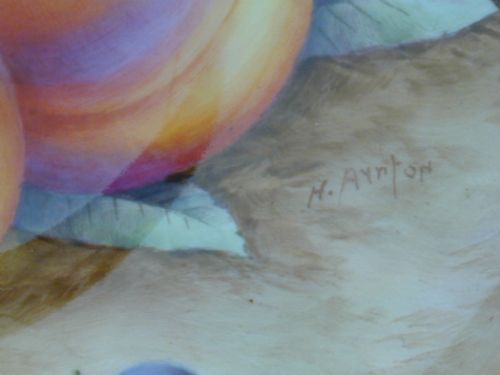 ROYAL WORCESTER LARGE FRUIT BOWL SIGNED H AYRTON - ADDITIONAL PHOTO 4