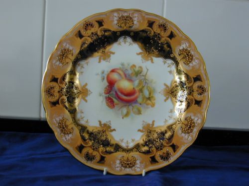 ROYAL WORCESTER SET OF 6 FRUIT DECORATED DESSERT PLATES - ADDITIONAL PHOTO 5
