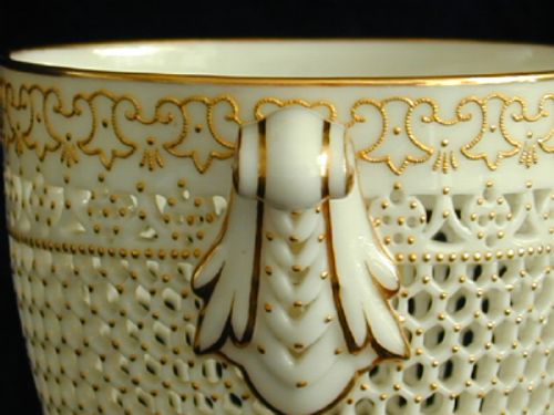 ROYAL WORCESTER RETICULATED VASE AND COVER SIGNED GEORGE OWEN - ADDITIONAL PHOTO 4