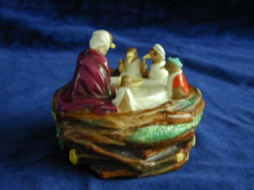 royal worcester rare birds nest pot and cover - CATEGORY: ANTIQUE CERAMICS - DATED 1860