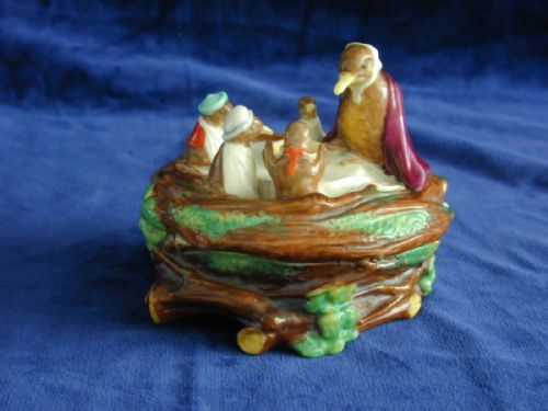ROYAL WORCESTER RARE BIRDS NEST POT AND COVER - ADDITIONAL PHOTO 1