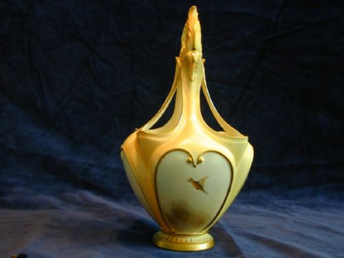 ROYAL WORCESTER POT POURRI BASKET PHEASANTS BY JAMES STINTON - ADDITIONAL PHOTO 1