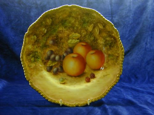 royal worcester large rope edge dinner plate by weston - CATEGORY: ANTIQUE CERAMICS - DATED 1960