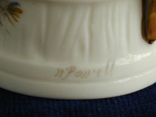 ROYAL WORCESTER HAND PAINTED BARREL JUG - ADDITIONAL PHOTO 2