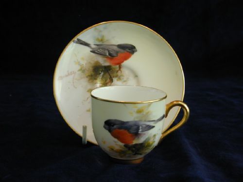 royal worcester demi tasse cup and saucer - CATEGORY: ANTIQUE CUPS - DATED 1930
