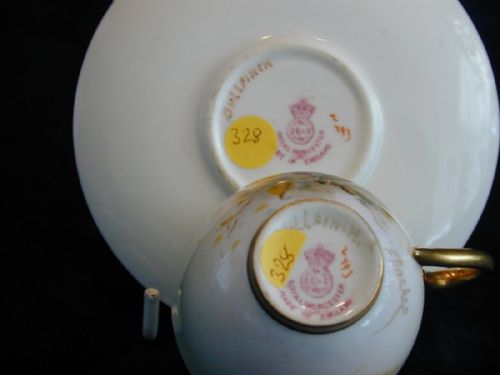 ROYAL WORCESTER DEMI TASSE CUP AND SAUCER - ADDITIONAL PHOTO 2