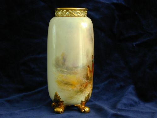 ROYAL WORCESTER ARTIST SIGNED VASE JAMES STINTON - ADDITIONAL PHOTO 1