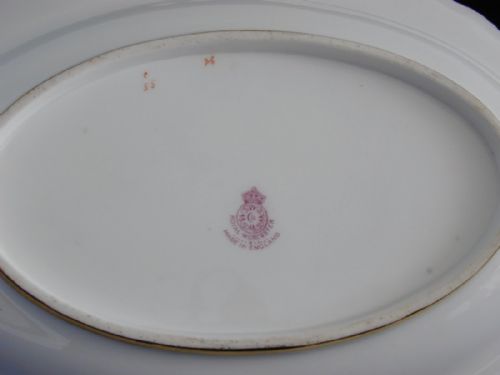 ROYAL WORCESTER FRUIT PAINTED DESSERT TRAY HAND PAINTED FRUIT - ADDITIONAL PHOTO 3