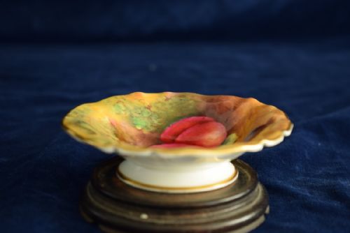 ROYAL WORCESTER SMALL BON BON DISH SIGNED MOSELEY - ADDITIONAL PHOTO 1