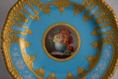 ROYAL CROWN DERBY CABINET PLATE SIGNED LEROY - ADDITIONAL PHOTO 1
