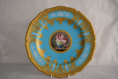 royal crown derby cabinet plate signed desire leroy - CATEGORY: ANTIQUE CERAMICS - DATED 1900