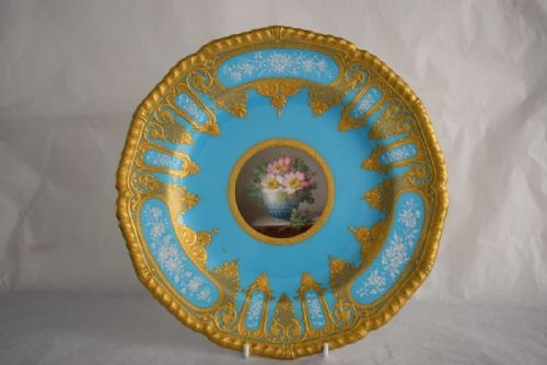 royal crown derby cabinet plate signed desire leroy - CATEGORY: ANTIQUE CERAMICS - DATED 1900
