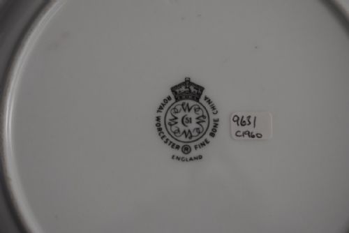 ROYAL WORCESTER FRUIT DECORATED DESSERT PLATE BY FREEMAN - ADDITIONAL PHOTO 2