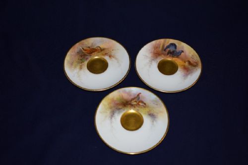 ROYAL WORCESTER CASED DEMI TASSE COFFE SET BY JAMES STINTON - ADDITIONAL PHOTO 2
