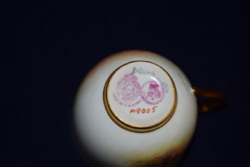 ROYAL WORCESTER CASED COFFEE SET DECORATED WITH SCOTTISH CASTLES - ADDITIONAL PHOTO 3