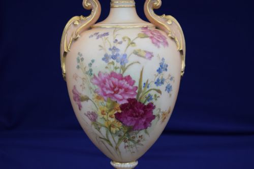 ROYAL WORCESTER BLUSH IVORY FLORAL VASE - ADDITIONAL PHOTO 1
