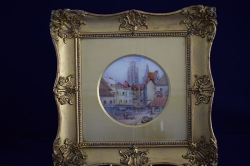 royal worcester original framed plaque signed rushton - CATEGORY: ANTIQUE CERAMICS - DATED 1910