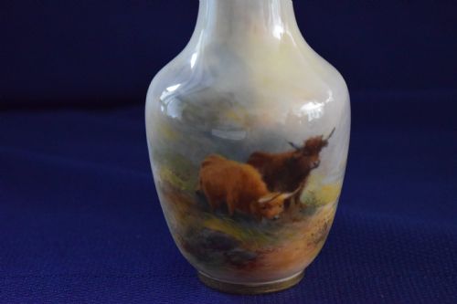ROYAL WORCESTER PAIR OF VASES SIGNED H STINTON - ADDITIONAL PHOTO 1