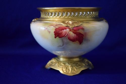 ROYAL WORCESTER JARDINIRE DECORATED BY KITTY BLAKE - ADDITIONAL PHOTO 2