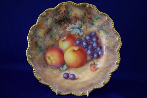 Royal Worcester Painted Fruit Plate