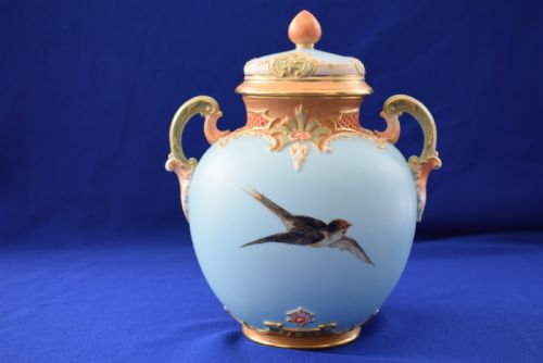ROYAL WORCESTER POT POURRI VASE SIGNED C BALDWYN - ADDITIONAL PHOTO 1