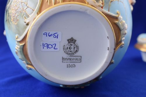 ROYAL WORCESTER POT POURRI VASE SIGNED C BALDWYN - ADDITIONAL PHOTO 4