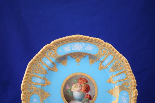 ROYAL CROWN DERBY CABINET PLATE SIGNED LEROY - ADDITIONAL PHOTO 2