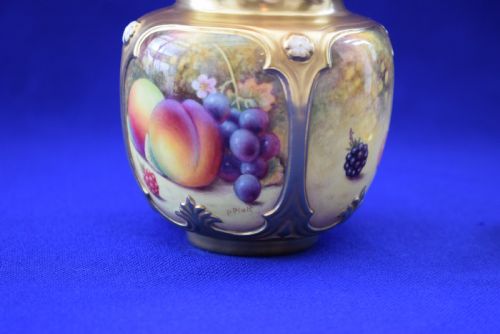 ROYAL WORCESTER PAINTED FRUIT SMALL POT POURRI - ADDITIONAL PHOTO 4