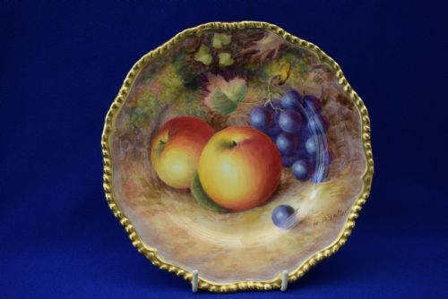 royal worcester painted fruit rope edge tea plate 7 - CATEGORY: ANTIQUE CERAMICS - DATED 1940