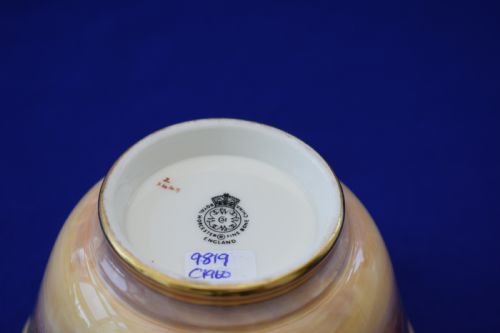 ROYAL WORCESTER PAINTED FRUIT ROPE EDGE ARTIST SIGNED SUGAR BOWL - ADDITIONAL PHOTO 3