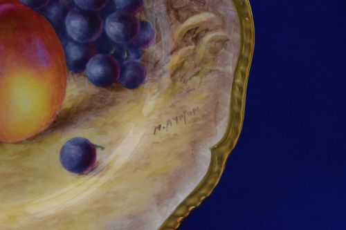 ROYAL WORCESTER PAINTED FRUIT 95 ROPE EDGE PLATE - ADDITIONAL PHOTO 1