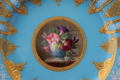 ROYAL CROWN DERBY CABINET PLATE SIGNED LEROY - ADDITIONAL PHOTO 1