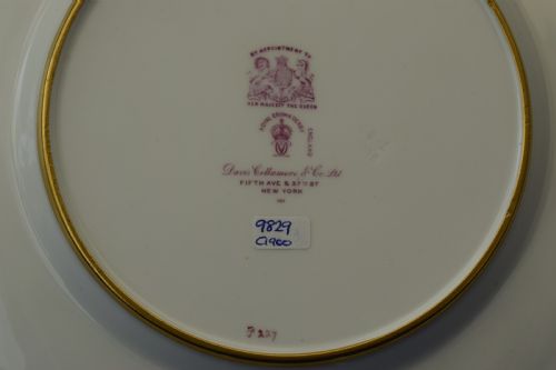 ROYAL CROWN DERBY CABINET PLATE SIGNED LEROY - ADDITIONAL PHOTO 4