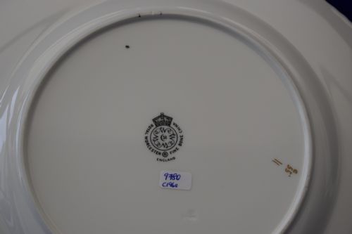 ROYAL WORCESTER ROPE EDGE PAINTED FRUIT DINNER PLATE 1075 - ADDITIONAL PHOTO 2