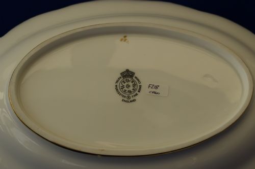 ROYAL WORCESTER PAINTED FRUIT SHELL HANDLE DESSERT DISH - ADDITIONAL PHOTO 2