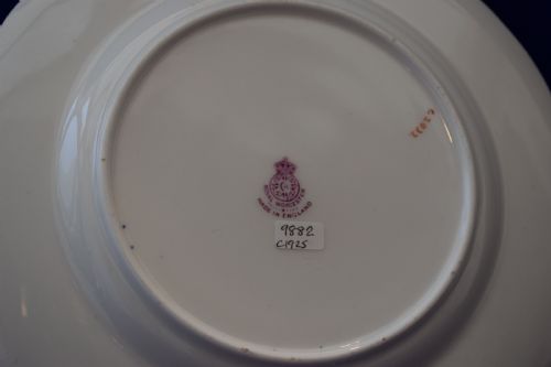 ROYAL WORCESTER PAINTED FRUIT DESSERT PLATE SIGNED SEBRIGHT - ADDITIONAL PHOTO 2