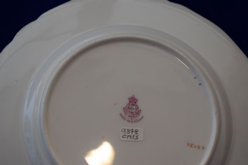 ROYAL WORCESTER DESSERT PLATE DECORATED PAINTED FRUIT BY SEBRIGHT - ADDITIONAL PHOTO 2