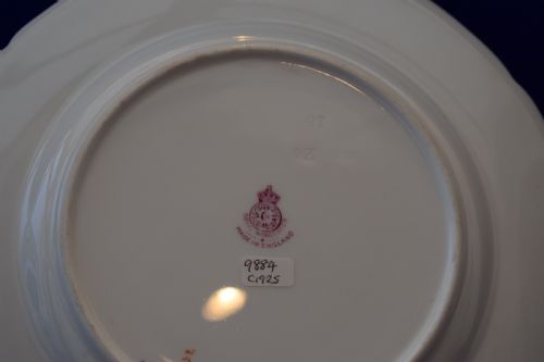 ROYAL WORCESTER DESSERT PLATE DEORATED PAINTED FRUIT BY SEBRIGHT - ADDITIONAL PHOTO 2