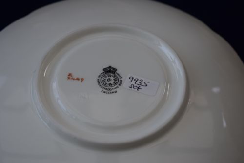 ROYAL WORCESTER SET OF 6 ROPE EDGE PAINTED FRUIT CUPS AND SAUCERS - ADDITIONAL PHOTO 4