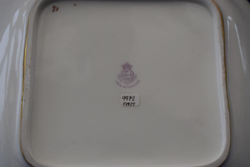 ROYAL WORCESTER PAINTED FRUIT DESSERT DISH TUDOR TRAY ARTIST SIGNED - ADDITIONAL PHOTO 2