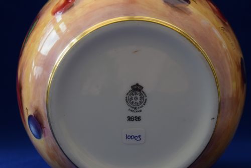 ROYAL WORCESTER PAINTED FRUIT GINGER JAR AND COVER - ADDITIONAL PHOTO 5