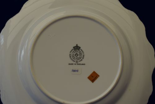 ROYAL WORCESTER PAINTED FRUIT STAR EDGE PLATE - ADDITIONAL PHOTO 2