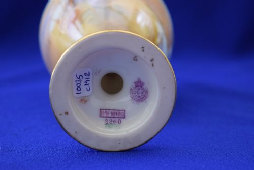 ROYAL WORCESTER HAND PAINTED GOBLET STORKS BY W POWELL - ADDITIONAL PHOTO 3