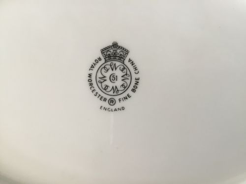 ROYAL WORCESTER PAINTED FRUIT OVAL DESSERT DISH - ADDITIONAL PHOTO 2