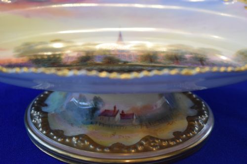 ROYAL WORCESTER HAND PAINTED LOW COMPORT BY HARRY DAVIS - ADDITIONAL PHOTO 2