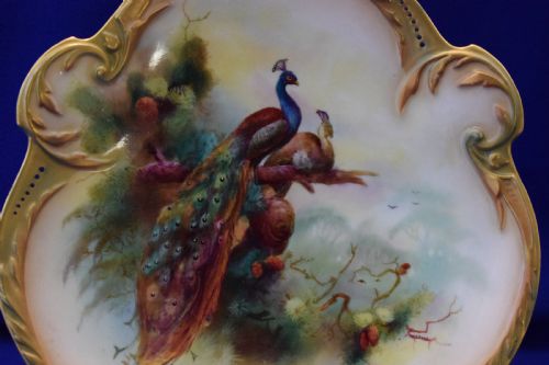 ROYAL WORCESTER ARTIST SIGNED CABINET PLATE - ADDITIONAL PHOTO 1